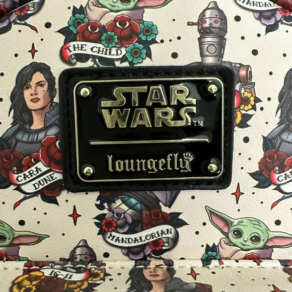 Loungefly | Star Wars The Mandalorian Tattoo Print Mini Backpack | NWT main image 9